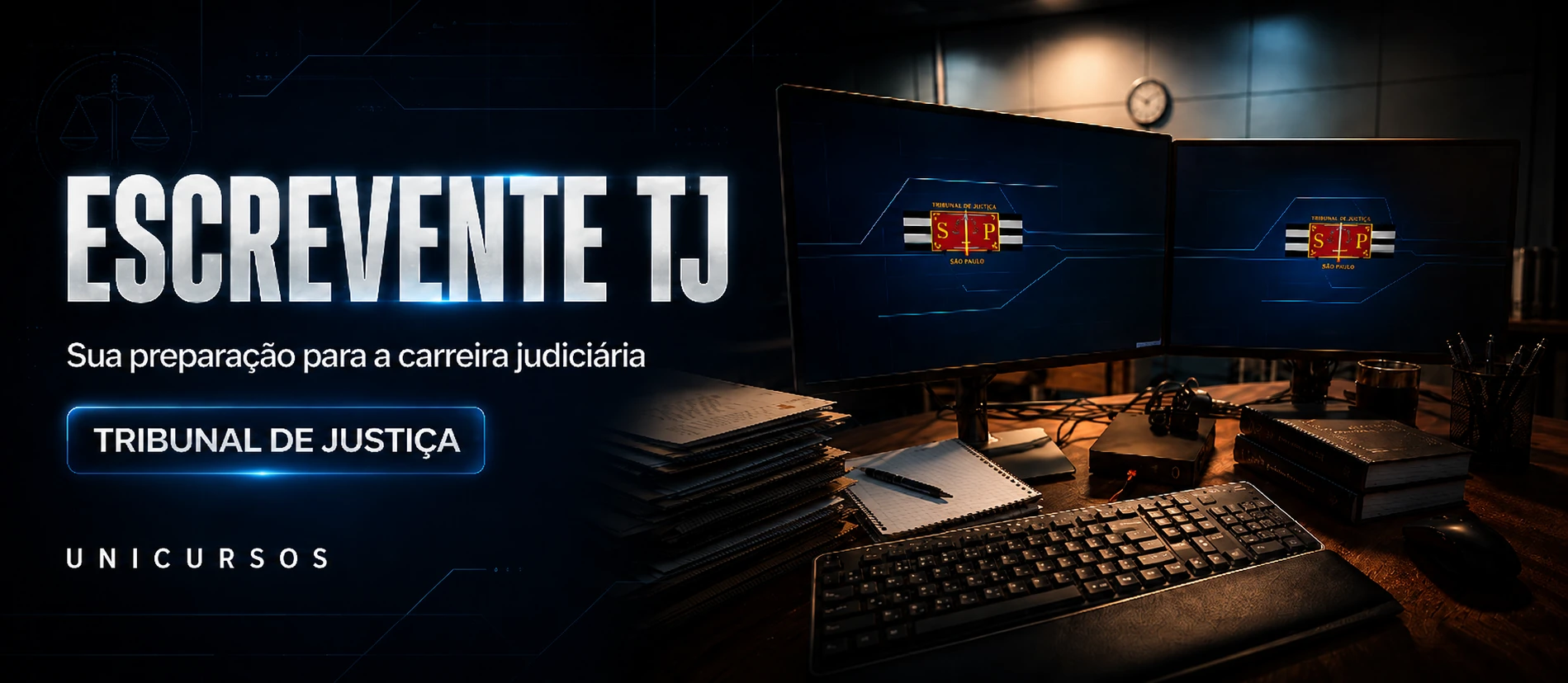 Arte do curso Escrevente TJ-SP