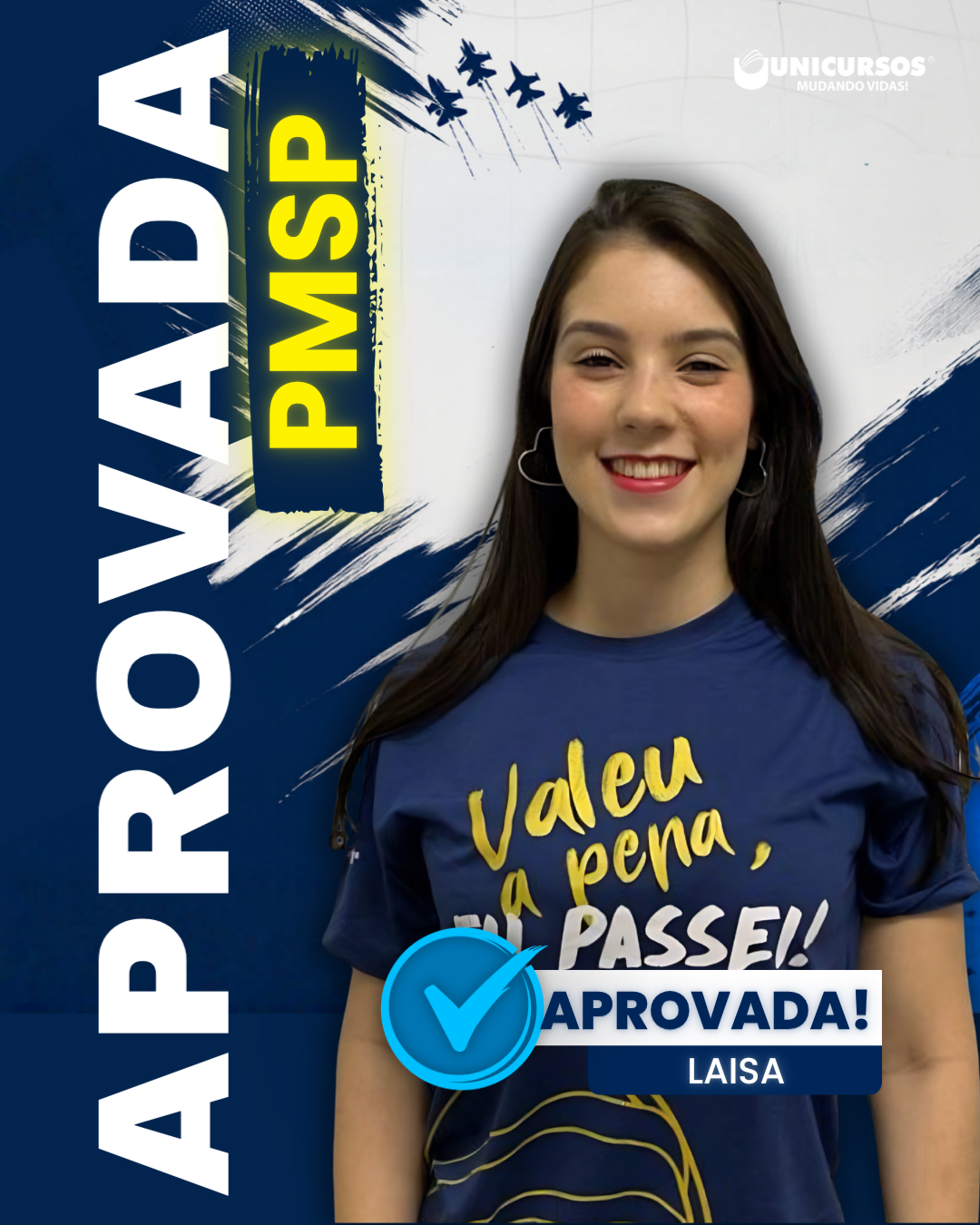 Laísa aprovada na Polícia Militar de São Paulo
