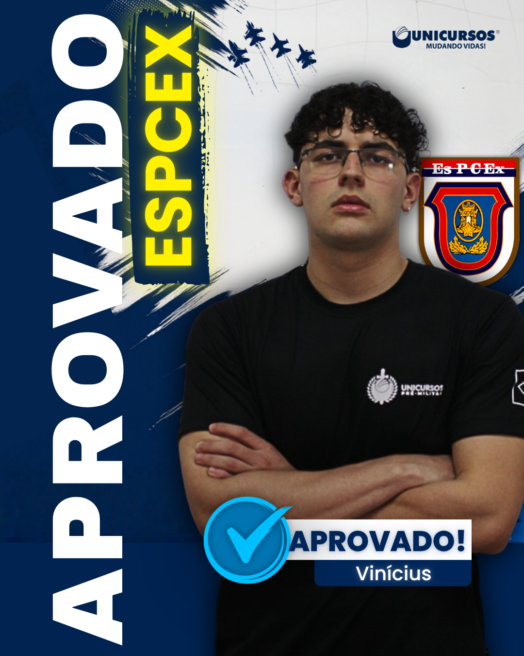 Vinícius aprovado na ESPCEX