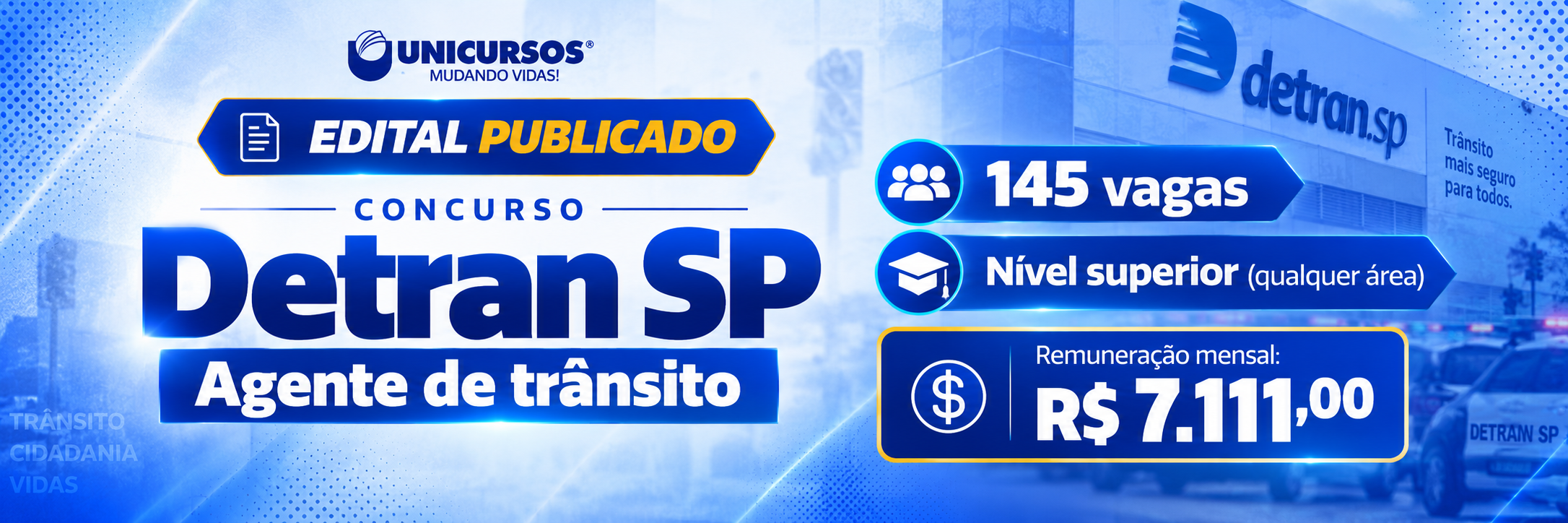 Banner do concurso DETRAN SP
